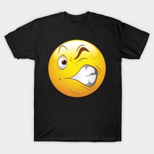 Cringe Smiley Face Emoticon T-Shirt